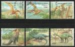 Benin 1998; Y&T n 829  34; 6 timbres, animaux prhistoriques, dinosaures