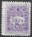 TCHECOSLOVAQUIE - 1954 - Yt TAXE n 91 - Ob - 5k violet