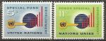 nations unies (new york) n 133/134  la paire neuve* - 1965