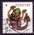 France 2014  auto-adhsif  scorpion  oblitr