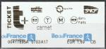 Ticket de transport France - Ticket T+ RATP issu de carnet, utilis
