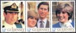 Guernesey 1981-Mariage royal Prince Charles et Lady Diana-YT 223-25/Sg 235a **