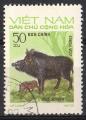 Vietnam du Nord 1973; Y&T n 792, 50 xu, faune sauvage, sanglier
