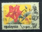 Timbre MALAYSIA Etat Fdr KEDAH 1979  Obl  N 130  Y&T  Fleurs
