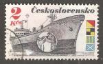 Czechoslovakia - Scott 2738  ship / bateau