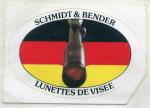 Autocollant Chasse Lunettes de Vise SCHMIDT & BENDER en Allemagne