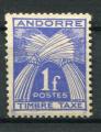 Timbre de ANDORRE FRANCAIS  Taxe  1946 - 50  Obl  N 33  Y&T