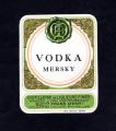 Ancienne tiquette d'alcool : Vodka Mersky