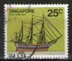 **   SINGAPOUR.    25 c  1981  YT-339  " East Indiaman "  (o)   **