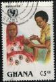 Ghana 1988 Oblitr Vaccination Infirmire immunisant une femme Y&T GH 948 SU
