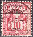SUISSE - 1882/99 - Yt n 67 - Ob - Croix blanche 0,10c rouge ; cross
