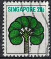 Singapour 1973 Oblitr Used Plante Licuala Grandis Palmier cuillre SU