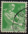 1231 - Moissonneuse 0.10f vert -oblitr - anne 1960  