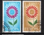 ESPAGNE 1964 N° 1271 1272 .timbres  oblitérés le scan 