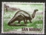 **   SAINT MARIN    1 L  1965  YT-645  " Brontosaure "  (N)   **
