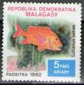 **   MADAGASCAR    5 F  1982  YT-678  " Vivaneau empereur "  (N)   **