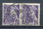 Timbre FRANCE 1938 - 41  Obl  N 413  Paire Horizontale Y&T