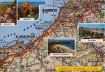 La Cte Basque (64) - Biarritz, Bayonne, Anglet sur fond de carte Michelin