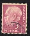 Allemagne 1954 Oblitration ronde Used Stamp Prsident Theodor Heuss 3DM