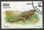 Cuba 1982; Y&T n  2370;  20c Faune, reptile, iguane