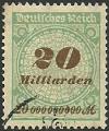 Alemania 1923.- Cifras. Y&T 324. Scott 298. Michel 329A.