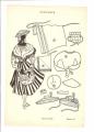 2 planches 1954 : Provence , ralisation costume folklore pour fte scolaire