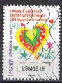 France 2016; Y&T n aa1338; LV 20g, coeur, timbre  gratter