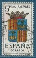 Espagne N1113 Armoiries des Balares oblitr
