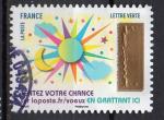 Adh  N 1496 - Timbre  gratter - Oblitration ronde