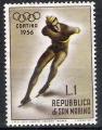 Saint-Marin 1955; Y&T n 402 **; 1L jeux olympiques Cortina d'Ampezzo; patinage 