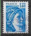 1977-78 FRANCE 1975 oblitr, cachet rond, mariane Sabine