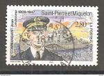 ST PIERRE ET MIQUELON 1996 - n624  - COMMANDANT JEAN LEVASSEUR oblitr