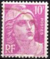 FRANCE - 1948 - Yt n 811 - Ob - Marianne de Gandon 10F lilas