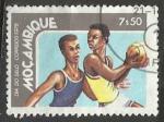 Mozambique 1978; Y&T n 669; 7e50 journe du timbre, sport basket-ball