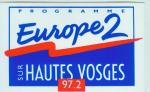 EUROPE 2  / 97,2 HAUTE VOSGES  / autocollant / RADIO