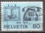 Suisse 1976; Y&T n 1002; 80c, centenaire du tlphone