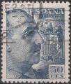Espagne - 1949/50 - Yt n 791 - Ob - Gnral Franco 0,50c ardoise