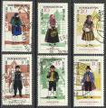 RDA 1966; Y&T n 912  917; srie 6 timbres, costumes rgionaux