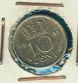 Pice Monnaie Pays Bas  10 Cents 1951   pices / monnaies