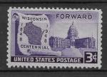 ETATS-UNIS - 1948 - Yt n 507 - NSG - 100 ans Etat du Wisconsin dans l'Union