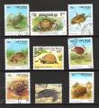 FAUNE TORTUES TIMBRES OBLITRS LOT 06 02 2