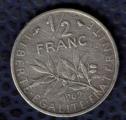 France 1969 Coin Demi 1/2 Franc Semeuse avec sac de graines Oscar Roty SU