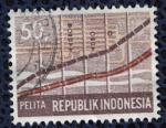 Indonsie 1969 Oblitr Used Pelita graphique Plan de Dveloppement  5 ans