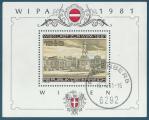 Autriche Bloc N10 Exposition philatlique WIPA 1981  Vienne oblitr