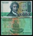 **   CROATIE     100000  dinara   1993   p-27a    UNC   **