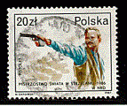 Pologne 1987 - YT 2928 - oblitr - tir au pistolet