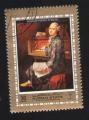 AJMAN STATE Oblitration ronde Used Stamp Peinture Imaginary Portrait of Mozart