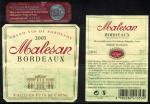 France Lot 3 Etiquettes Vin Bordeaux Wine Labels Malesan 2005
