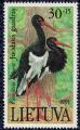 Lituanie 1991 neuf avec gomme Oiseau Ciconia Nigra Cigogne Noire