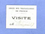 Ticket Union des Travailleurs de France  , visite ( Nantes )